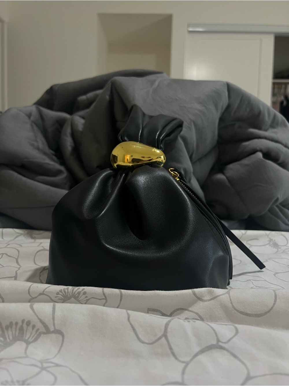 Chic Black Vegan Leather Mini Shoulder Bag 🖤✨